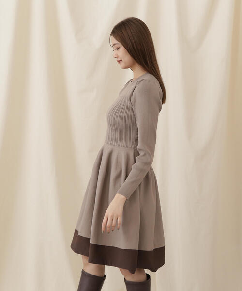 セール】◇コウチクニットミニワンピース（ワンピース）｜JILL