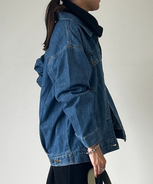 un dix cors（アンディコール）の「デニムジャケット（デニムジャケット・レディース・ネイビー/ブルー・FREE）」の19枚目の写真