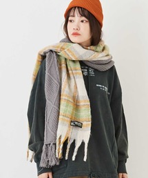 CUBE SUGAR | ニット切替ストール(ストール/ショール)