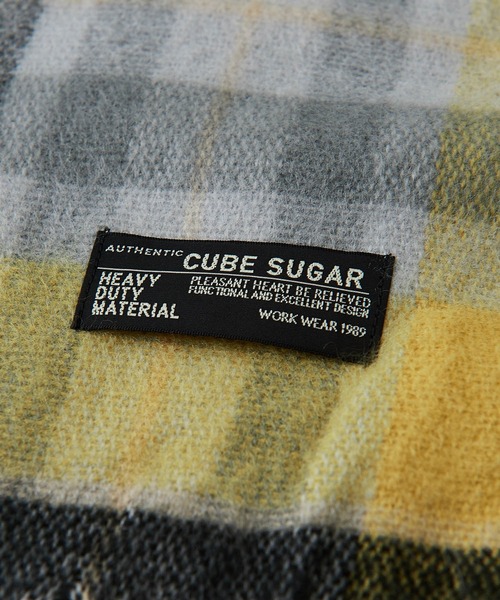 CUBE SUGAR（キューブシュガー）の「ニット切替ストール（ストール/ショール・レディース・アイボリー/ネイビー/グレー・M）」の8枚目の写真
