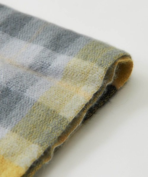 CUBE SUGAR（キューブシュガー）の「ニット切替ストール（ストール/ショール・レディース・アイボリー/ネイビー/グレー・M）」の11枚目の写真