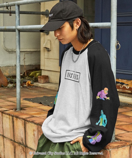 MONO-MART（モノマート）の「【Universal Monsters】別注 ユニバーサル・モンスターズ グラフィック ビッグラグラン長袖Tシャツ（Tシャツ/カットソー・メンズ・ブラック/ネイビー系/オフホワイト/ブラック系・L/M）」の15枚目の写真