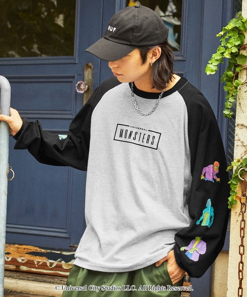 MONO-MART（モノマート）の「【Universal Monsters】別注 ユニバーサル・モンスターズ グラフィック ビッグラグラン長袖Tシャツ（Tシャツ/カットソー・メンズ・ブラック/ネイビー系/オフホワイト/ブラック系・L/M）」の17枚目の写真