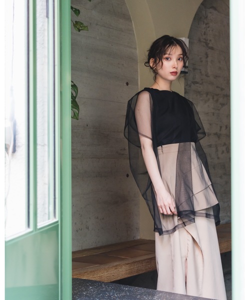 LEANN MOMENT（リーンモーメント）の「Random Parts Skirt（スカート・レディース・ブラック/ベージュ・SMALL/MEDIUM）」の3枚目の写真