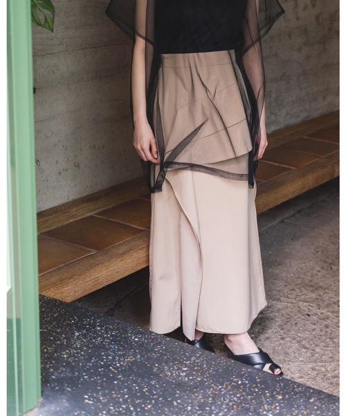 LEANN MOMENT（リーンモーメント）の「Random Parts Skirt（スカート・レディース・ブラック/ベージュ・SMALL/MEDIUM）」の4枚目の写真