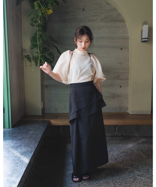 LEANN MOMENT（リーンモーメント）の「Random Parts Skirt（スカート・レディース・ブラック/ベージュ・SMALL/MEDIUM）」の5枚目の写真