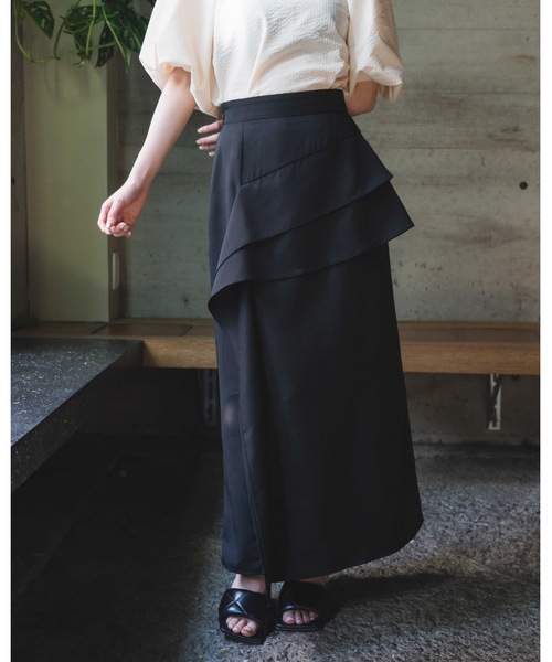 LEANN MOMENT（リーンモーメント）の「Random Parts Skirt（スカート・レディース・ブラック/ベージュ・SMALL/MEDIUM）」の7枚目の写真