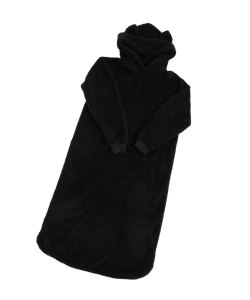 Dita（ディータ）の「ぷっくり耳付き。ねこ耳ファー起毛ワンピース（ルームウェア/パジャマ・レディース・ブルーグレー/アイボリー/ミント/ピンクベージュ/グレー/アッシュブラウン/ブラック・FREE）」の17枚目の写真