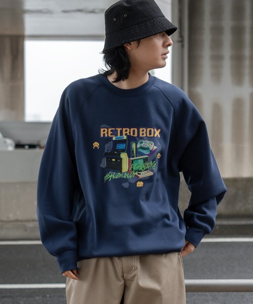 kutir（クティール）の「ビックシルエットゲームスウェット（スウェット・メンズ・ネイビー/杢グレー/ブラック・MEDIUM/LARGE）」の3枚目の写真