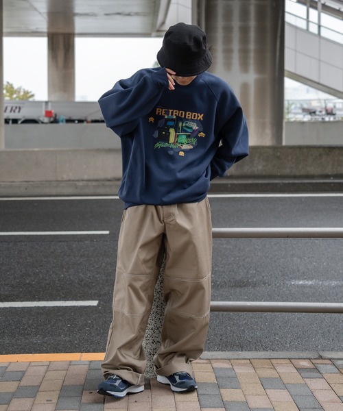 kutir（クティール）の「ビックシルエットゲームスウェット（スウェット・メンズ・ネイビー/杢グレー/ブラック・MEDIUM/LARGE）」の8枚目の写真