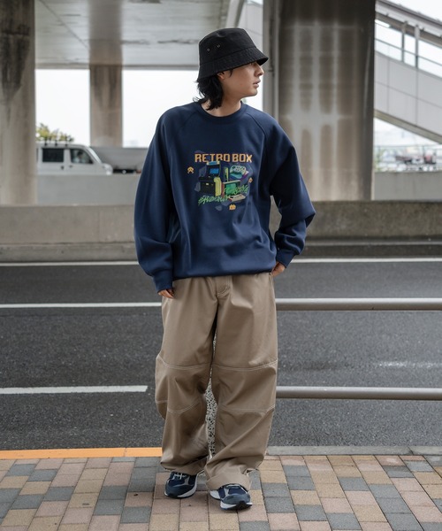 kutir（クティール）の「ビックシルエットゲームスウェット（スウェット・メンズ・ネイビー/杢グレー/ブラック・MEDIUM/LARGE）」の9枚目の写真