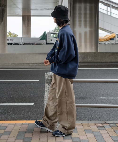 kutir（クティール）の「ビックシルエットゲームスウェット（スウェット・メンズ・ネイビー/杢グレー/ブラック・MEDIUM/LARGE）」の10枚目の写真