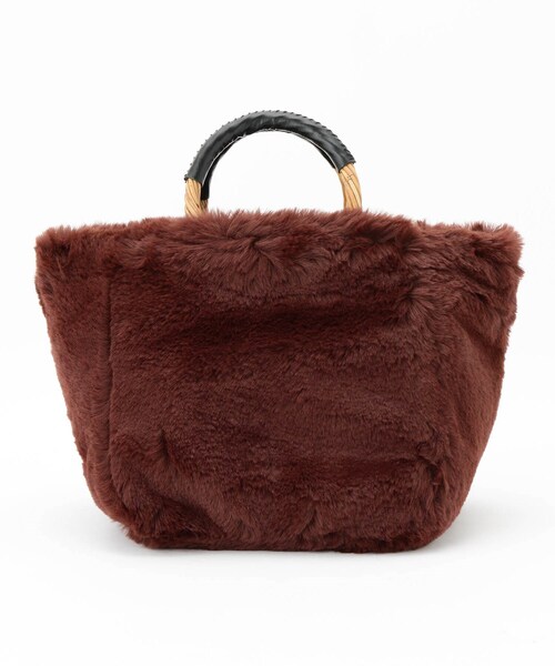 &Bridge(アンドブリッジ)の「Cachellier カゴハンドルフェイクファートートバッグ(トートバッグ・レディース・ブラウン系・99)」の2枚目の写真