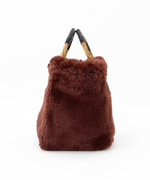 &Bridge(アンドブリッジ)の「Cachellier カゴハンドルフェイクファートートバッグ(トートバッグ・レディース・ブラウン系・99)」の3枚目の写真