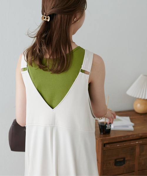 DISCOAT（ディスコート）の「《新色追加！》【WEB限定】ティアードジャンスカ（ジャンパースカート・レディース・ブラウン/ブラック/グレー/アイボリー・MEDIUM）」の14枚目の写真