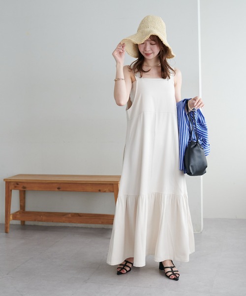 DISCOAT（ディスコート）の「《新色追加！》【WEB限定】ティアードジャンスカ（ジャンパースカート・レディース・ブラウン/ブラック/グレー/アイボリー・MEDIUM）」の19枚目の写真