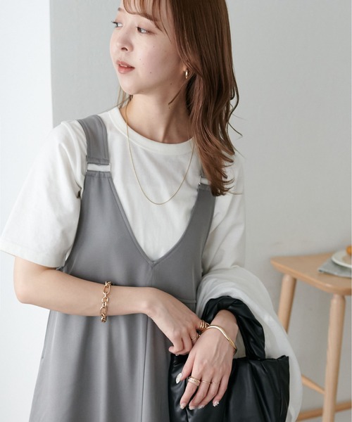 DISCOAT（ディスコート）の「《新色追加！》【WEB限定】ティアードジャンスカ（ジャンパースカート・レディース・ブラウン/ブラック/グレー/アイボリー・MEDIUM）」の7枚目の写真