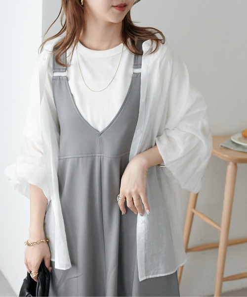 DISCOAT（ディスコート）の「《新色追加！》【WEB限定】ティアードジャンスカ（ジャンパースカート・レディース・ブラウン/ブラック/グレー/アイボリー・MEDIUM）」の9枚目の写真