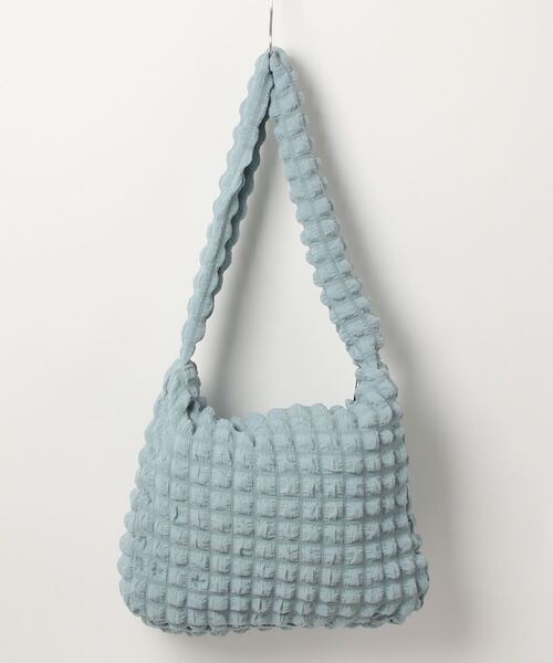 STYLEBLOCK（スタイルブロック）の「ポップコーン生地ショルダーバッグ（ショルダーバッグ・レディース・ブラック/ダークパープル/ホワイト/ライトグリーン/ピンク/ピンク系その他/イエロー/ライトパープル/ブルー・FREE）」の10枚目の写真