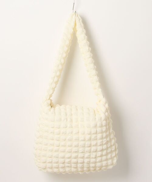 STYLEBLOCK（スタイルブロック）の「ポップコーン生地ショルダーバッグ（ショルダーバッグ・レディース・ブラック/ダークパープル/ホワイト/ライトグリーン/ピンク/ピンク系その他/イエロー/ライトパープル/ブルー・FREE）」の20枚目の写真