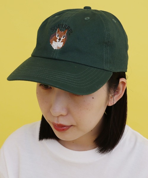 didizizi（ディディジジ）の「リス刺繍キャップ（キャップ・レディース・グリーン/ベージュ/イエロー・FREE）」の13枚目の写真