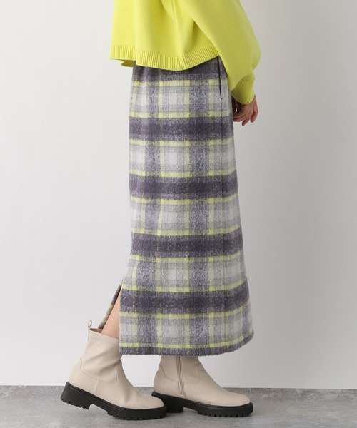 LEPSIM（レプシィム）の「シャギーチェックスカート　184046（スカート・レディース・ネイビー/グレー・FREE）」の5枚目の写真