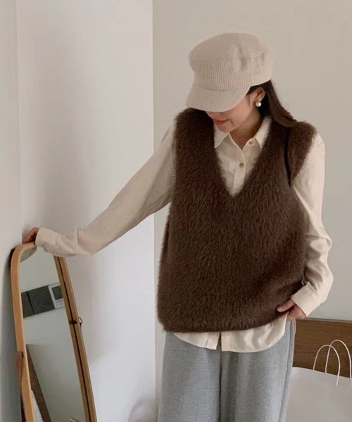 セール】【SETUP7】シャギーニットベスト KNF049（ベスト）｜SETUP7