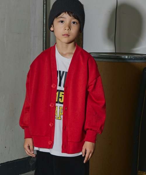 PAIRMANON STREET(ペアマノンストリート)の「【PAIRMANON STREET】裏起毛 ボリューム スリーブ スウェット カーディガン(カーディガン/ボレロ・キッズ・ネイビー/ブラック/ベージュ/レッド/グレー・120/150/130/100/140/90/110)」の5枚目の写真
