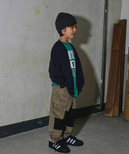 PAIRMANON STREET(ペアマノンストリート)の「【PAIRMANON STREET】裏起毛 ボリューム スリーブ スウェット カーディガン(カーディガン/ボレロ・キッズ・ネイビー/ブラック/ベージュ/レッド/グレー・120/150/130/100/140/90/110)」の6枚目の写真