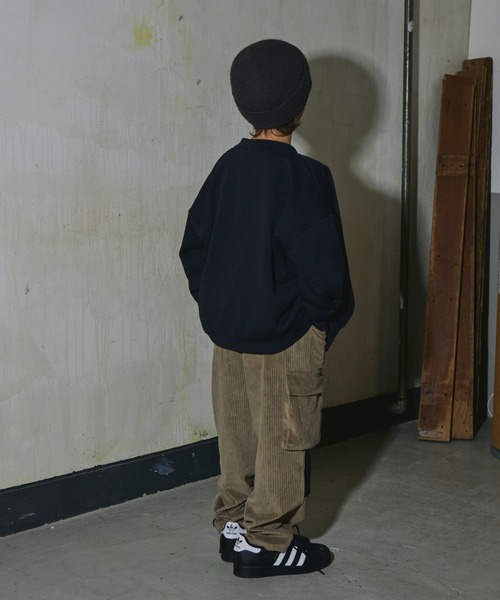 PAIRMANON STREET(ペアマノンストリート)の「【PAIRMANON STREET】裏起毛 ボリューム スリーブ スウェット カーディガン(カーディガン/ボレロ・キッズ・ネイビー/ブラック/ベージュ/レッド/グレー・120/150/130/100/140/90/110)」の7枚目の写真