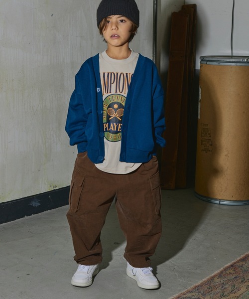 PAIRMANON STREET(ペアマノンストリート)の「【PAIRMANON STREET】裏起毛 ボリューム スリーブ スウェット カーディガン(カーディガン/ボレロ・キッズ・ネイビー/ブラック/ベージュ/レッド/グレー・120/150/130/100/140/90/110)」の17枚目の写真