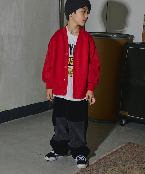 PAIRMANON STREET(ペアマノンストリート)の「【PAIRMANON STREET】裏起毛 ボリューム スリーブ スウェット カーディガン(カーディガン/ボレロ・キッズ・ネイビー/ブラック/ベージュ/レッド/グレー・120/150/130/100/140/90/110)」の19枚目の写真