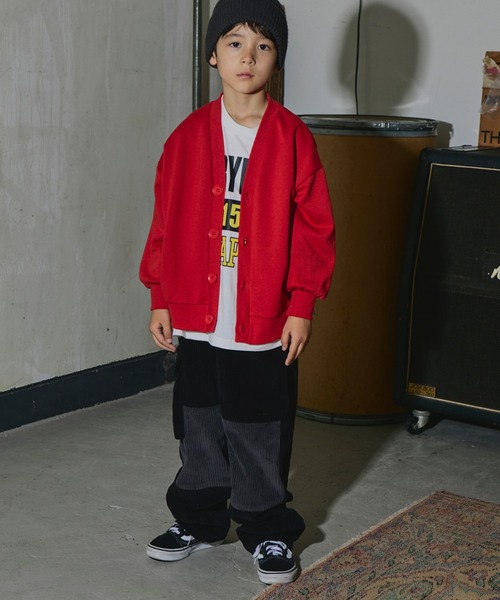 PAIRMANON STREET(ペアマノンストリート)の「【PAIRMANON STREET】裏起毛 ボリューム スリーブ スウェット カーディガン(カーディガン/ボレロ・キッズ・ネイビー/ブラック/ベージュ/レッド/グレー・120/150/130/100/140/90/110)」の22枚目の写真