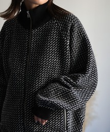 CREARE -LINO- | 総柄 ドライバーズ ニット ブルゾン <ユニセックス>(ニット/セーター)