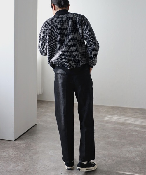 CREARE -LINO-(クレアーレリノ)の「総柄 ドライバーズ ニット ブルゾン <ユニセックス>(ニット/セーター・メンズ・ネイビー/ブラック・M/L)」の21枚目の写真