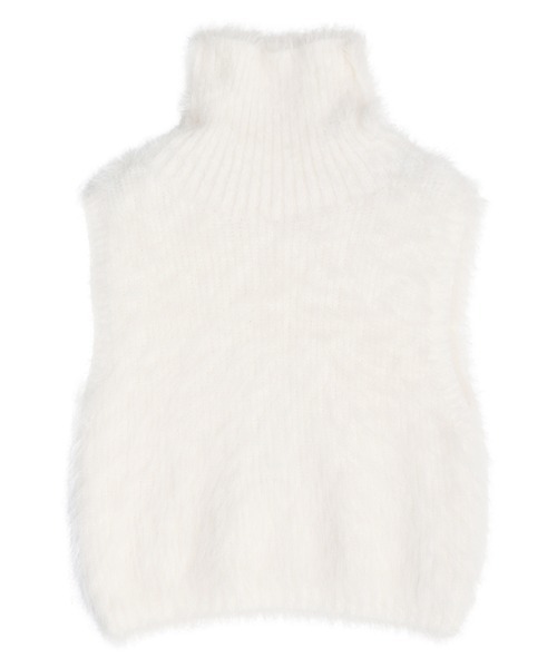 ACYM（アシーム）の「Fluffy nosleeve mini ニット（Tシャツ/カットソー・レディース・ブラック/アイボリー/ベージュ・FREE）」の11枚目の写真