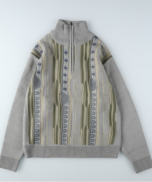 Right-on（ライトオン）の「3D リンクスハーフジップニット（ニット/セーター・メンズ・ブラック/ネイビー/グレー・XL/L/M）」の17枚目の写真