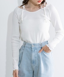 OLIVE des OLIVE | 肩リボンロンティー　1041060020(Tシャツ/カットソー)