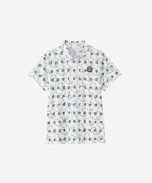 and per se(アンパスィ)の「SWING DRY3Dプリンテッド半袖モックネックシャツ(レディース)(Tシャツ/カットソー・レディース・ピンク×イエロー/ホワイト×レッド/ホワイト×グリーン・LL/L/M)」の2枚目の写真