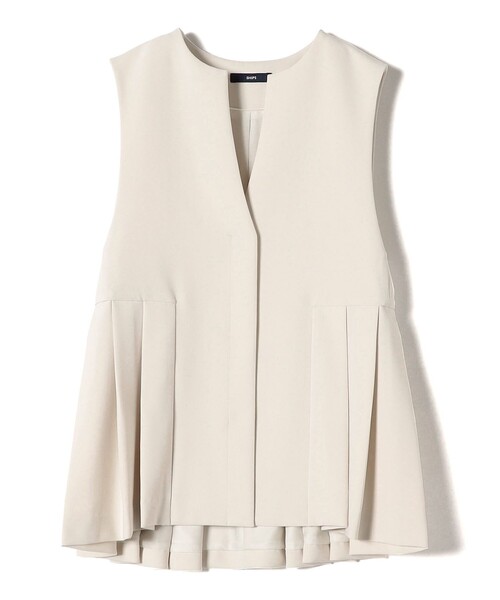 SHIPS（シップス）の「〈セレモニー対応可〉ダブルクロス ジレ  24SS（セットアップ対応）◇（ベスト・レディース・ネイビー/ライトグレー・ONE SIZE）」の4枚目の写真