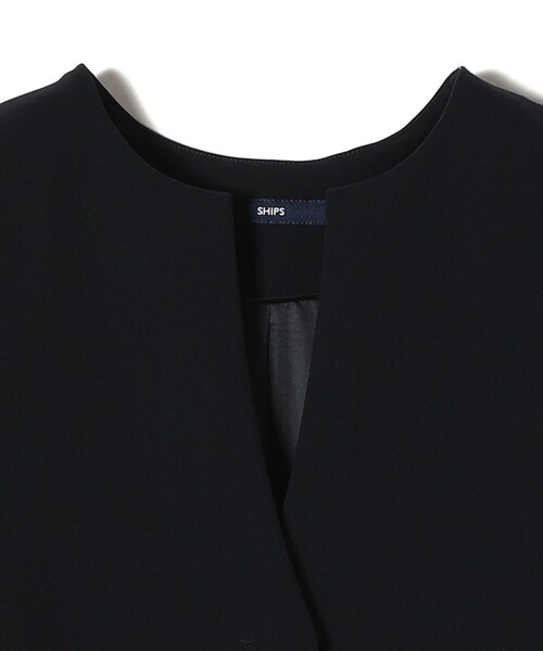 SHIPS（シップス）の「〈セレモニー対応可〉ダブルクロス ジレ  24SS（セットアップ対応）◇（ベスト・レディース・ネイビー/ライトグレー・ONE SIZE）」の10枚目の写真