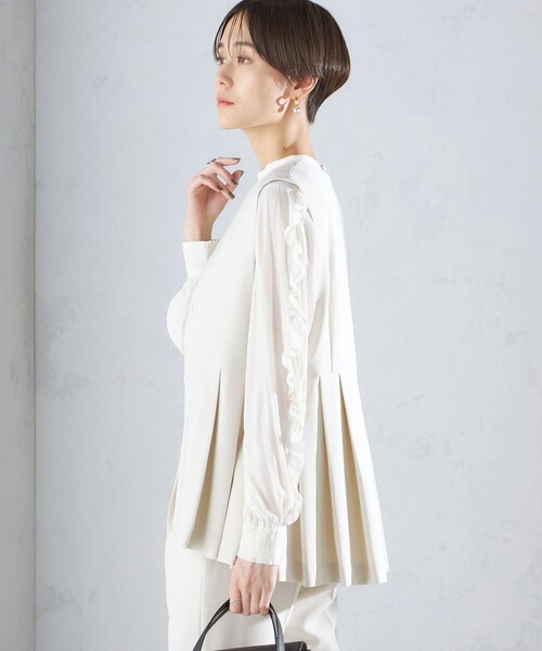 SHIPS（シップス）の「〈セレモニー対応可〉ダブルクロス ジレ  24SS（セットアップ対応）◇（ベスト・レディース・ネイビー/ライトグレー・ONE SIZE）」の18枚目の写真