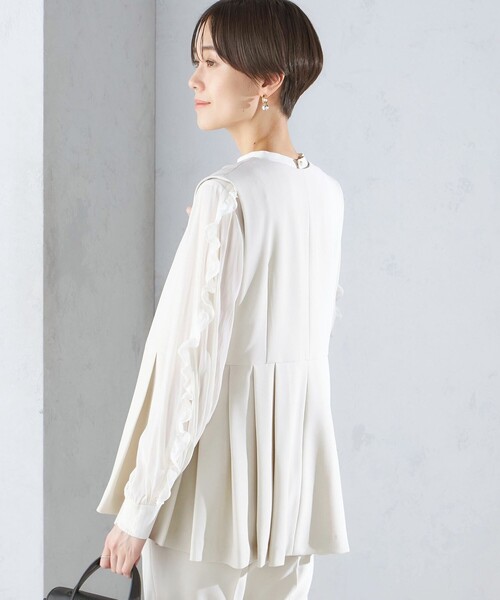 SHIPS（シップス）の「〈セレモニー対応可〉ダブルクロス ジレ  24SS（セットアップ対応）◇（ベスト・レディース・ネイビー/ライトグレー・ONE SIZE）」の19枚目の写真