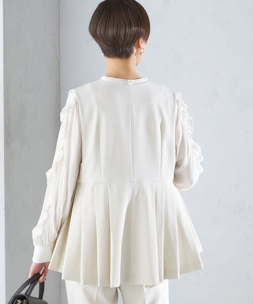 SHIPS（シップス）の「〈セレモニー対応可〉ダブルクロス ジレ  24SS（セットアップ対応）◇（ベスト・レディース・ネイビー/ライトグレー・ONE SIZE）」の20枚目の写真