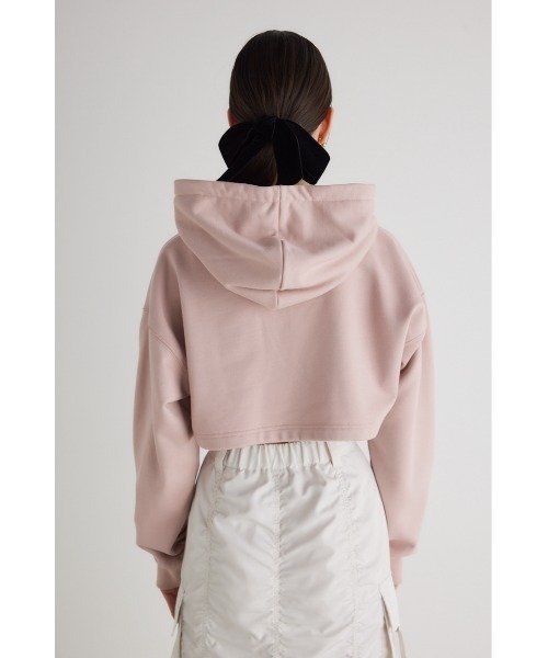rienda(リエンダ)の「クロップドフーディースウェットトップス 春服(スウェット・レディース・アイボリー/ブラック/ピンク・FREE)」の13枚目の写真
