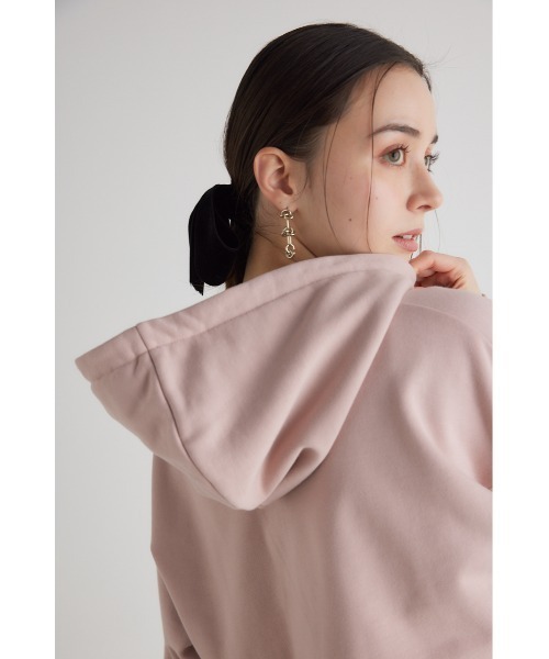 rienda(リエンダ)の「クロップドフーディースウェットトップス 春服(スウェット・レディース・アイボリー/ブラック/ピンク・FREE)」の14枚目の写真