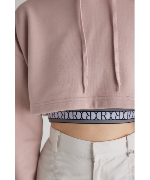 rienda(リエンダ)の「クロップドフーディースウェットトップス 春服(スウェット・レディース・アイボリー/ブラック/ピンク・FREE)」の16枚目の写真