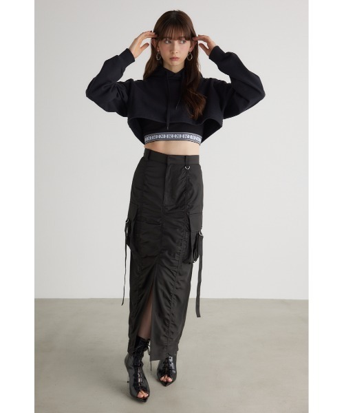 rienda(リエンダ)の「クロップドフーディースウェットトップス 春服(スウェット・レディース・アイボリー/ブラック/ピンク・FREE)」の21枚目の写真