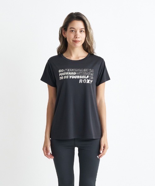 ROXY(ロキシー)の「BE YOURSELF/ロキシー速乾UVカット付きボックスシルエットフィットネスカットソー(Tシャツ/カットソー・レディース・ミント/ホワイト/グレー/ブラック・LARGE/MEDIUM/SMALL)」の13枚目の写真