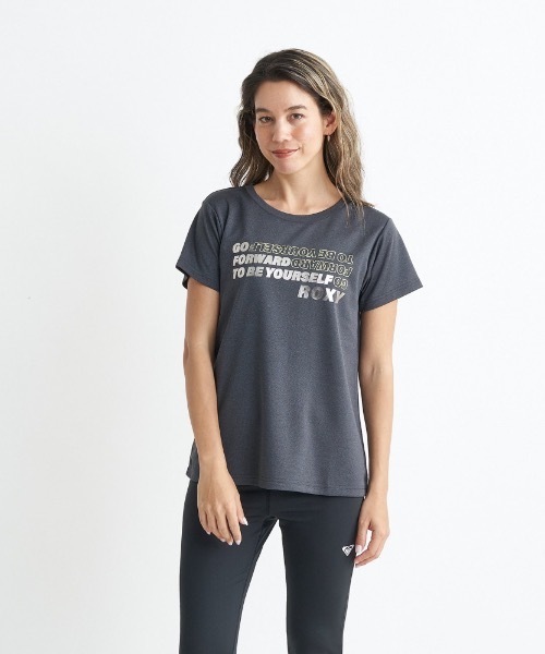 ROXY(ロキシー)の「BE YOURSELF/ロキシー速乾UVカット付きボックスシルエットフィットネスカットソー(Tシャツ/カットソー・レディース・ミント/ホワイト/グレー/ブラック・LARGE/MEDIUM/SMALL)」の15枚目の写真